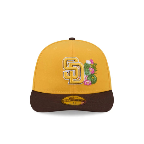 San Diego Padres 2026 Spring Training Gold & Brown 59FIFTY Pre - Curved Fitted Hat - New Era - 238622341901