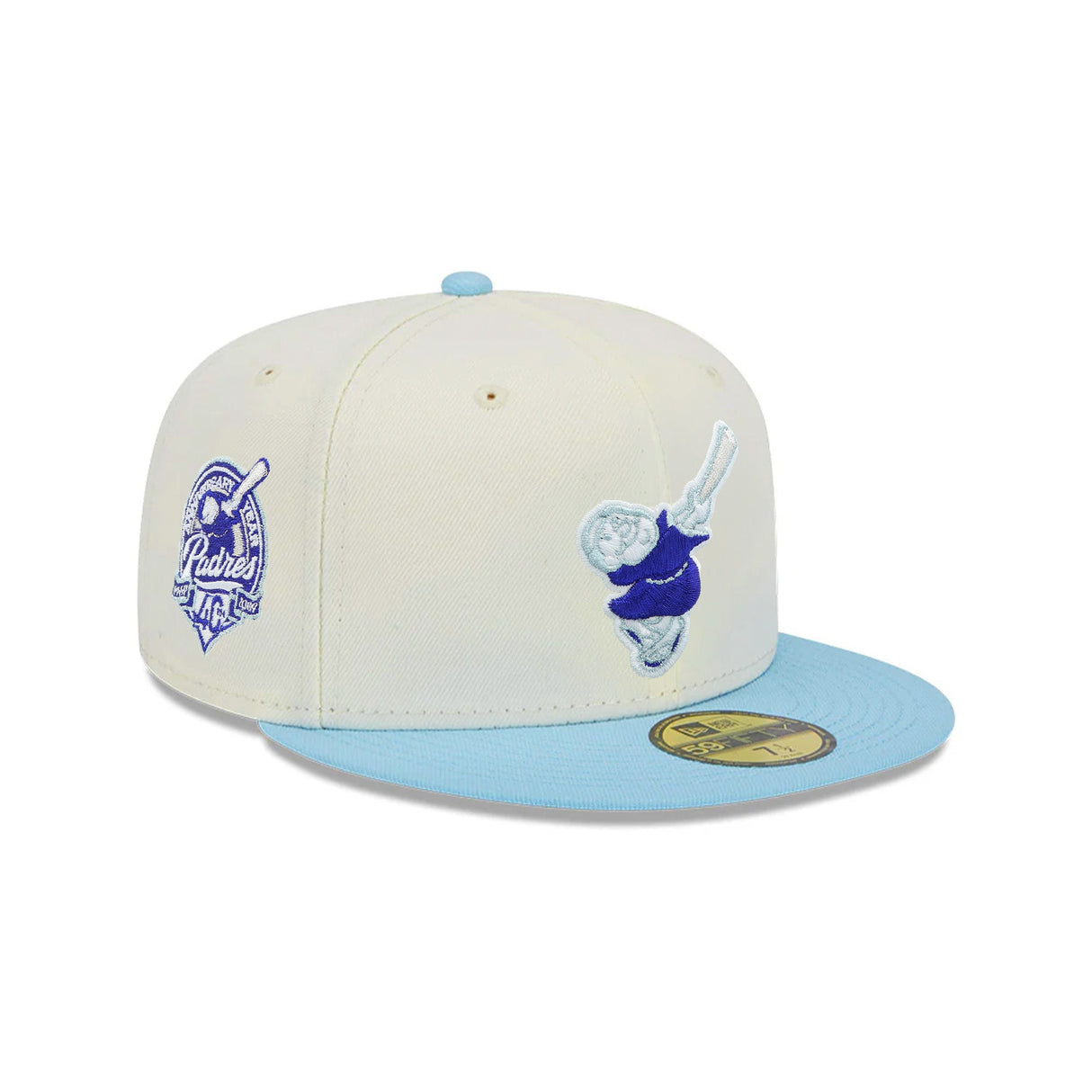 San Diego Padres 40th Anniversary Patch Chrome Blue Sky Stadium 59FIFTY Fitted Hat - New Era - 23180141901