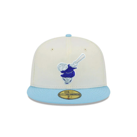 San Diego Padres 40th Anniversary Patch Chrome Blue Sky Stadium 59FIFTY Fitted Hat - New Era - 23180141901