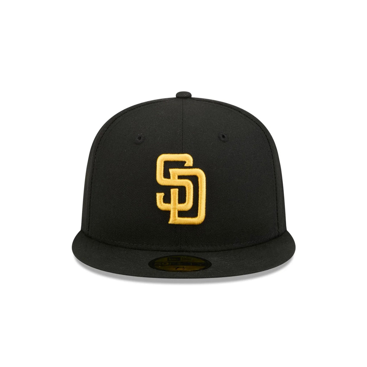 San Diego Padres Basic Black & Gold Logo 59FIFTY Fitted Hat - New Era - 23863641901