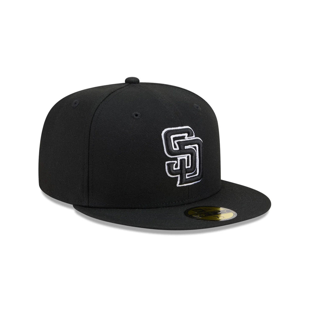 San Diego Padres Black & White Logo 59FIFTY Fitted Hat - New Era - 23011141912
