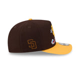 San Diego Padres Cartoon Surf Brown & Gold 9FIFTY A - Frame Snapback Hat - New Era - 230118419