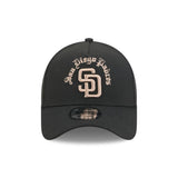 San Diego Padres Gothic Lettering Black 9FORTY A-Frame Snapback Hat - New Era - 230144419