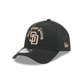 San Diego Padres Gothic Lettering Black 9FORTY A-Frame Snapback Hat - New Era - 230144419