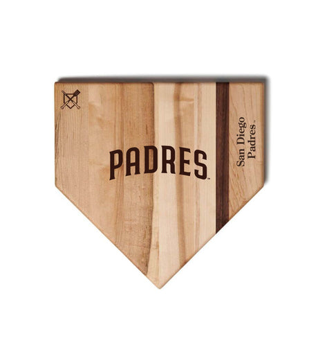 San Diego Padres Home Plate Cutting Boards | Multiple Sizes | Multiple Designs - Baseball BBQ - 