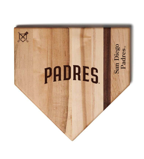 San Diego Padres Home Plate Cutting Boards | Multiple Sizes | Multiple Designs - Baseball BBQ - 