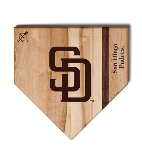 San Diego Padres Home Plate Cutting Boards | Multiple Sizes | Multiple Designs - Baseball BBQ - 