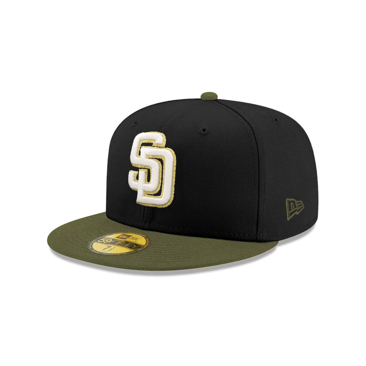 San Diego Padres Inverse "Field Issue" Black & Olive 59FIFTY Fitted Hat - New Era - 