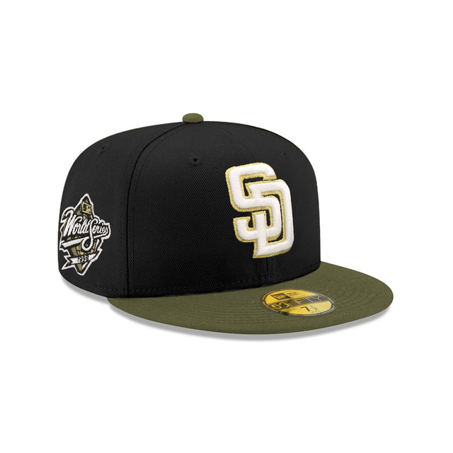 San Diego Padres Inverse "Field Issue" Black & Olive 59FIFTY Fitted Hat - New Era - 