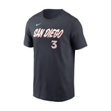 San Diego Padres Jackson Merrill City Connect Obsidian Name & Number T-Shirt - Nike - 232002419534