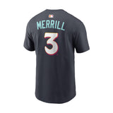 San Diego Padres Jackson Merrill City Connect Obsidian Name & Number T-Shirt - Nike - 232002419534
