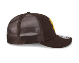 San Diego Padres Logo Brown 9FIFTY Snapback Trucker Hat - New Era - 23010141902