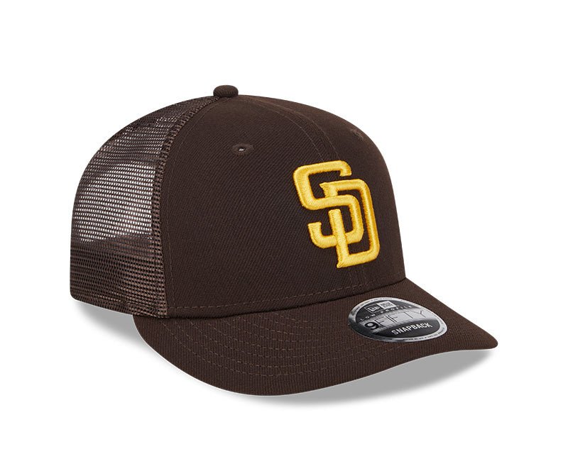 San Diego Padres Logo Brown 9FIFTY Snapback Trucker Hat - New Era - 23010141902