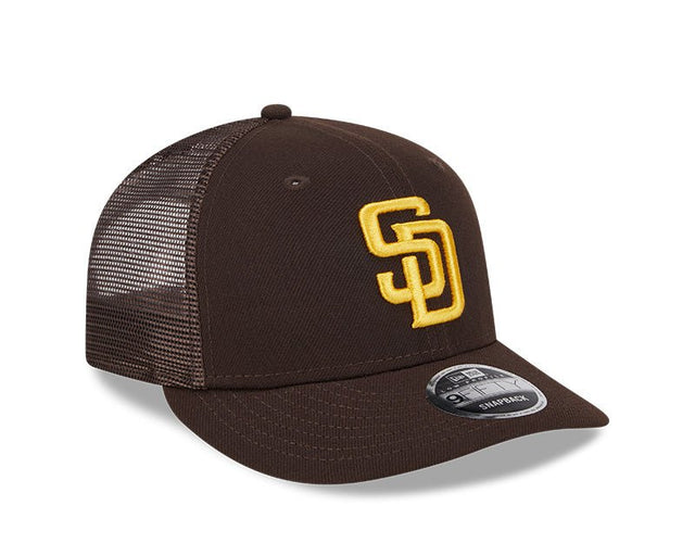 San Diego Padres Logo Brown 9FIFTY Snapback Trucker Hat - New Era - 23010141902