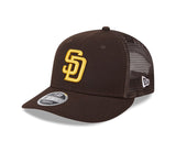 San Diego Padres Logo Brown 9FIFTY Snapback Trucker Hat - New Era - 23010141902