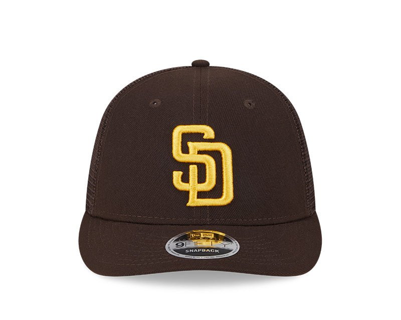 San Diego Padres Logo Brown 9FIFTY Snapback Trucker Hat - New Era - 23010141902