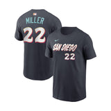 San Diego Padres Mason Miller 2026 City Connect Obsidian T-Shirt - Nike - 232002419742