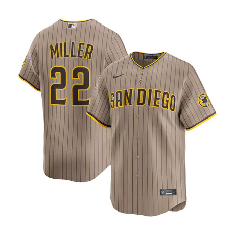 San Diego Padres Mason Miller Khaki Alternate Stadium Player Jersey - Nike - 235905419401