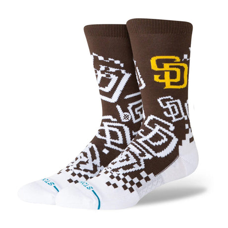 San Diego Padres Pixel Brown Crew Socks - Stance - 281403417