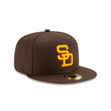 San Diego Padres Retro Logo Evergreen Brown 59FIFTY Fitted Hat - New Era - 23480141912