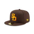 San Diego Padres Retro Logo Evergreen Brown 59FIFTY Fitted Hat - New Era - 23480141912