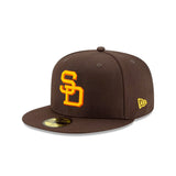 San Diego Padres Retro Logo Evergreen Brown 59FIFTY Fitted Hat - New Era - 23480141912