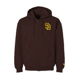 San Diego Padres Script Brown Full - Zip Hoodie - New Era - 23410441901