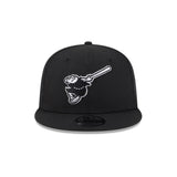 San Diego Padres Swinging Friar Evergreen Black 9FIFTY Snapback Trucker Hat - New Era - 23012741903