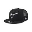 San Diego Padres Swinging Friar Evergreen Black 9FIFTY Snapback Trucker Hat - New Era - 23012741903