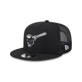 San Diego Padres Swinging Friar Evergreen Black 9FIFTY Snapback Trucker Hat - New Era - 23012741903