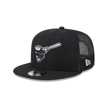 San Diego Padres Swinging Friar Evergreen Black 9FIFTY Snapback Trucker Hat - New Era - 23012741903