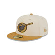 San Diego Padres Swinging Friar Two - Tone Cream & Gold 59FIFTY Fitted Hat - New Era - 23011041902