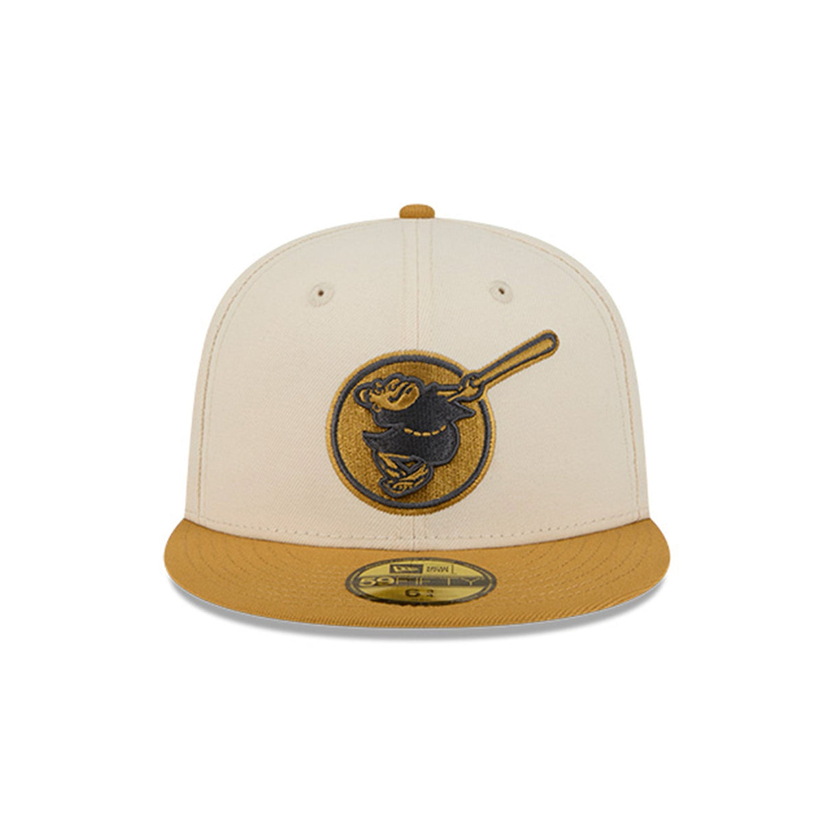 San Diego Padres Swinging Friar Two - Tone Cream & Gold 59FIFTY Fitted Hat - New Era - 23011041902