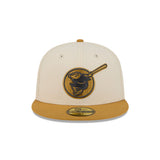 San Diego Padres Swinging Friar Two - Tone Cream & Gold 59FIFTY Fitted Hat - New Era - 23011041902
