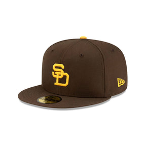 San Diego Padres Team Logo Walnut Brown 59FIFTY Fitted Hat - New Era - 23863341912