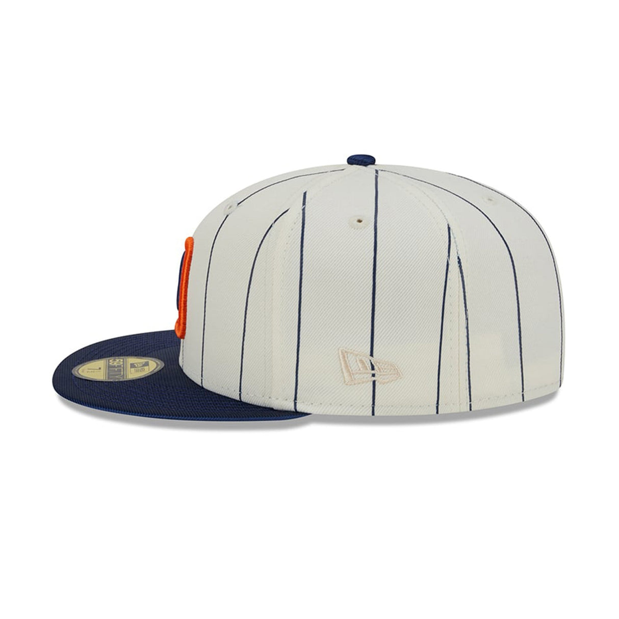 San Diego Padres Team Shimmer Pinstripe Cream & Navy 59FIFTY Fitted Hat - New Era - 23332541901