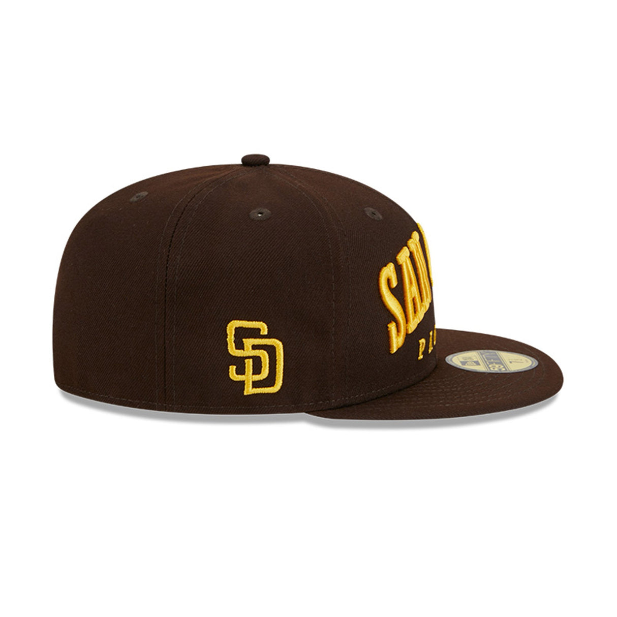 San Diego Padres Text Logo Brown 59FIFTY Fitted Hat - New Era - 23334641901