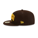 San Diego Padres Text Logo Brown 59FIFTY Fitted Hat - New Era - 23334641901
