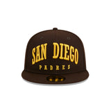 San Diego Padres Text Logo Brown 59FIFTY Fitted Hat - New Era - 23334641901