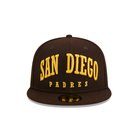 San Diego Padres Text Logo Brown 59FIFTY Fitted Hat - New Era - 23334641901