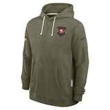 San Francisco 49ers 2025 Salute to Service Sideline Nike® Dri - Fit Olive Standard Issue Hoodie - Nike - 