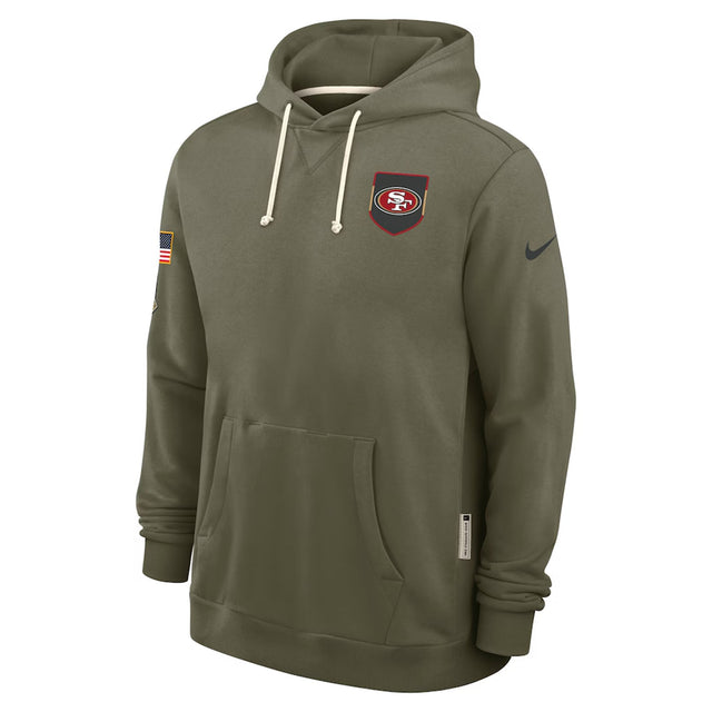 San Francisco 49ers 2025 Salute to Service Sideline Nike® Dri - Fit Olive Standard Issue Hoodie - Nike - 