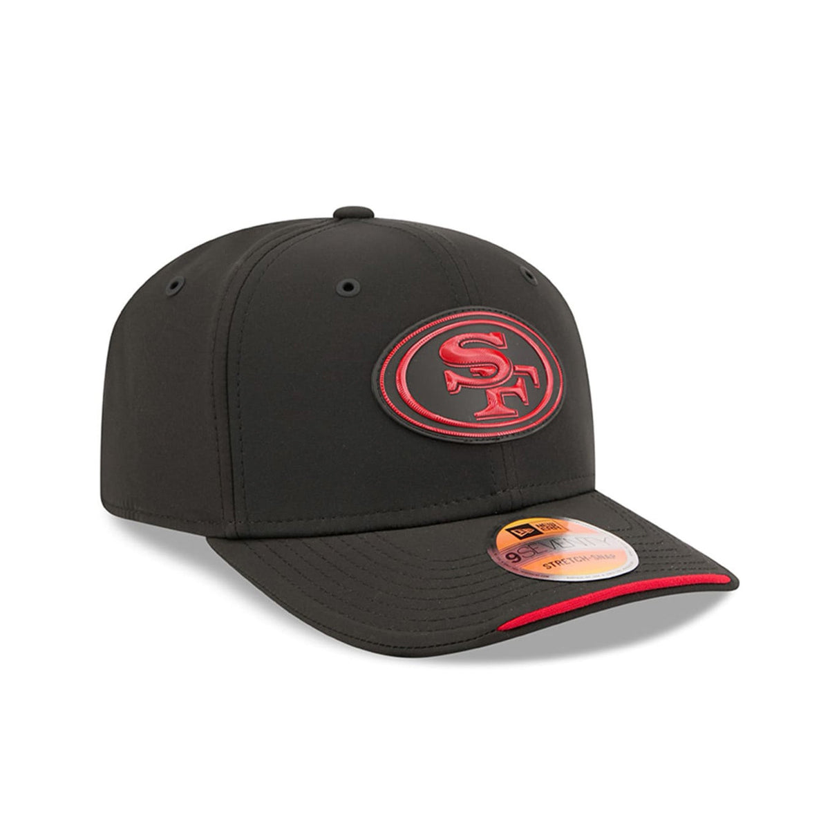 San Francisco 49ers 2026 NFL Sideline Collection Black 9SEVENTY Stretch-Snap Hat - New Era - 23850510107