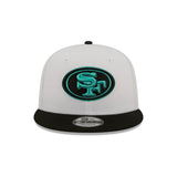 San Francisco 49ers 9FIFTY Snapback Hat - White/Black - New Era - 
