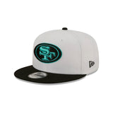 San Francisco 49ers 9FIFTY Snapback Hat - White/Black - New Era - 