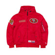 San Francisco 49ers Alpha Industries L - 2B Hooded Bomber Jacket - New Era - 