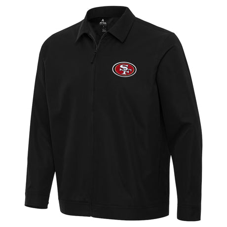San Francisco 49ers Black Antigua Pivot Jacket - Antigua - 