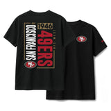 San Francisco 49ers Black New Era 2 - Hit Boxy T-Shirt - New Era - 