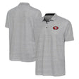 San Francisco 49ers Black & White Antigua Intersect Polo - Antigua - 