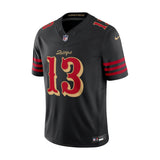 San Francisco 49ers Brock Purdy 2025 Black Rivalries Collection Game Jersey - Nike - 2304401101149